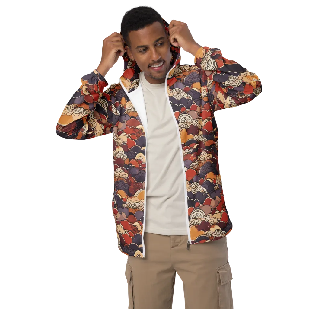 Autumn Wavecrest on Men's Windbreaker — Front