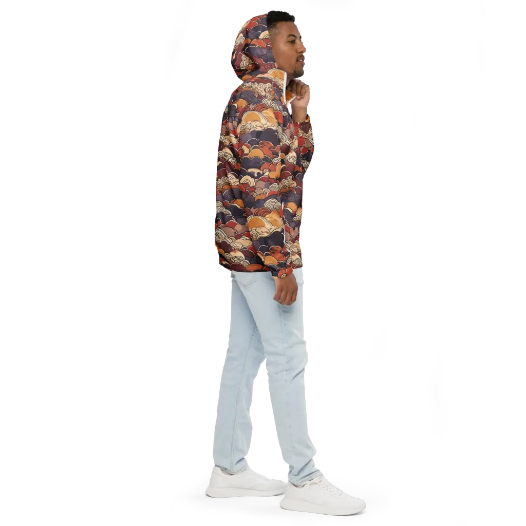 Autumn Wavecrest on Men's Windbreaker — Right