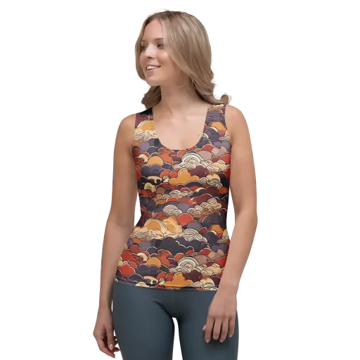 Autumn Wavecrest on a Women's Tank Top