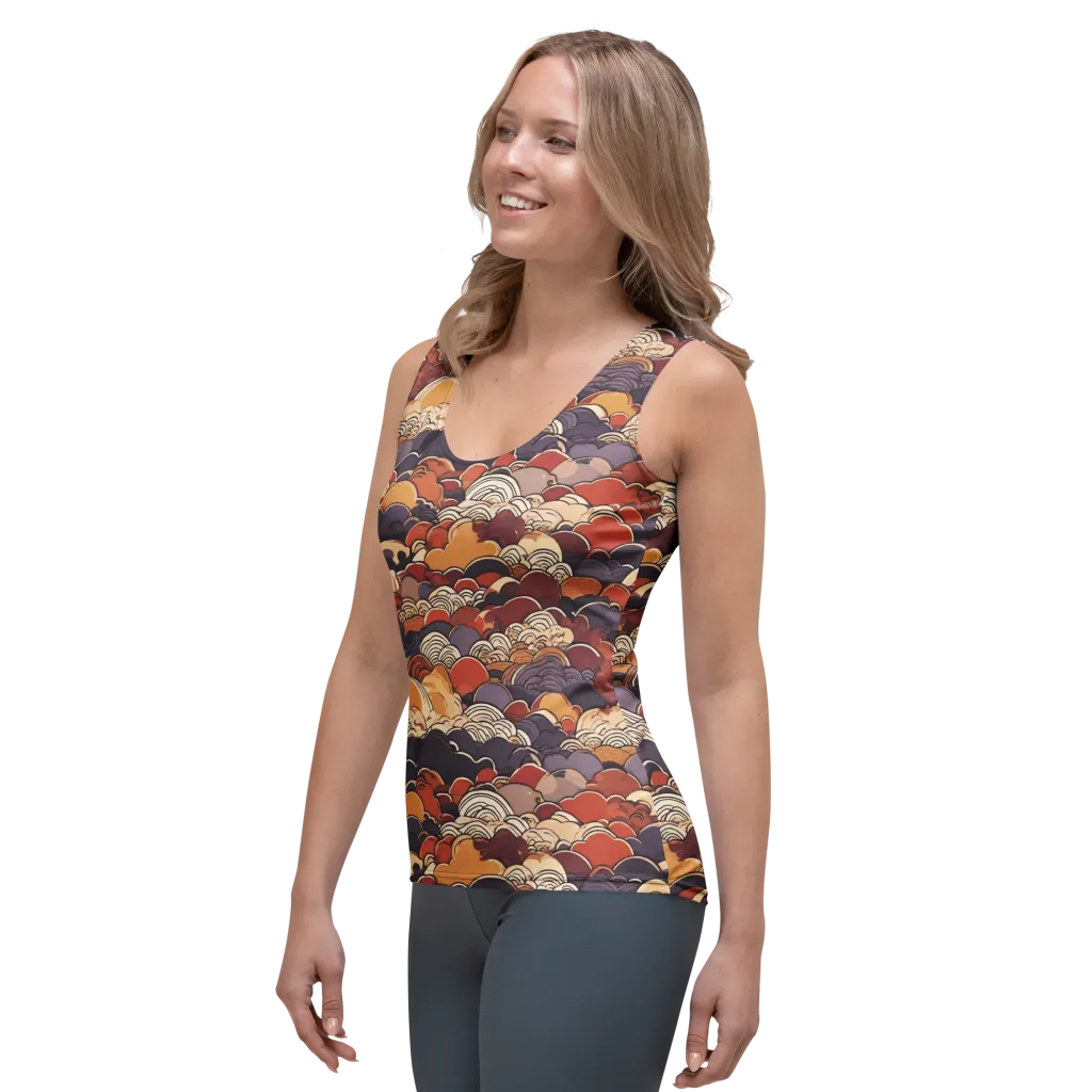 Autumn Wavecrest on Women's Tank Top — Left Front