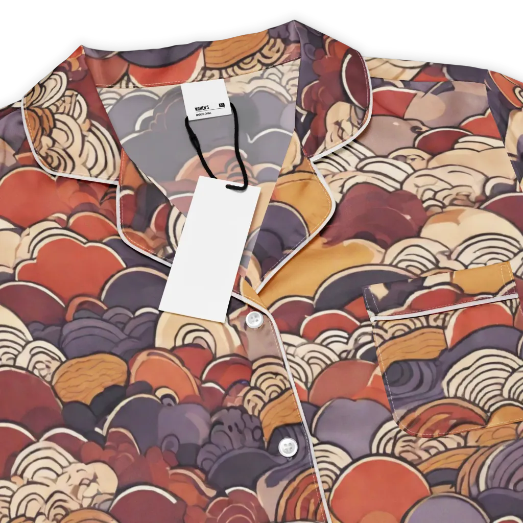 Autumn Wavecrest on Women's Short Sleeve Pajama Top — Product details