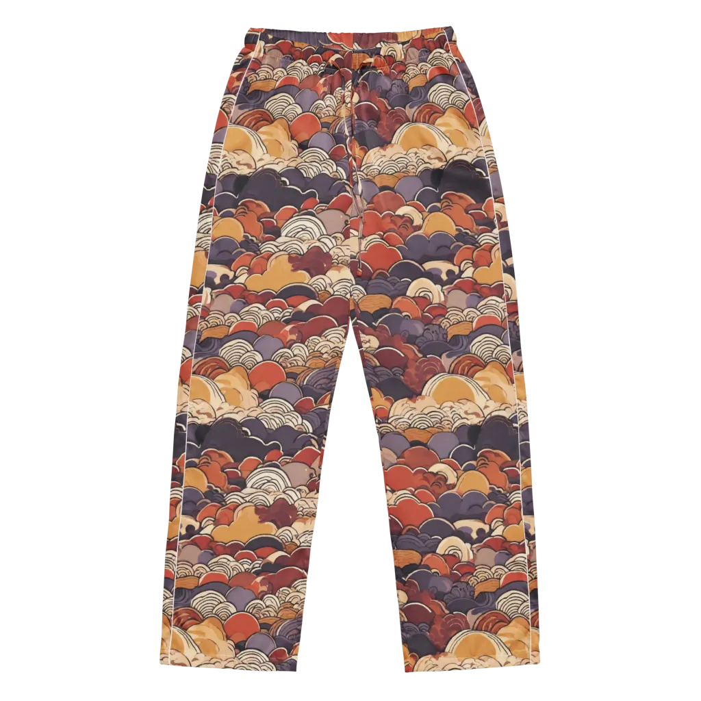 Autumn Wavecrest on Women's Pajama Pants — Front