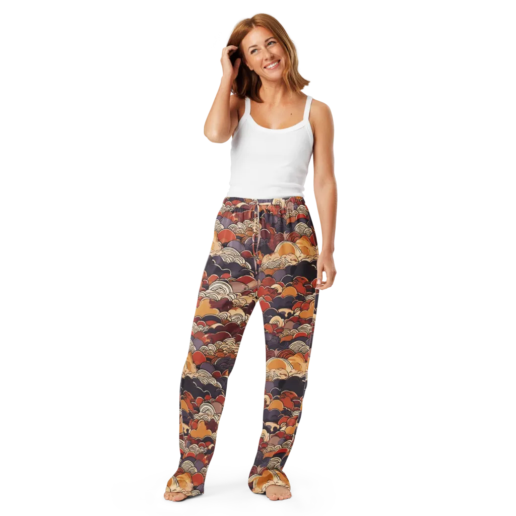 Autumn Wavecrest on Women's Pajama Pants — Front