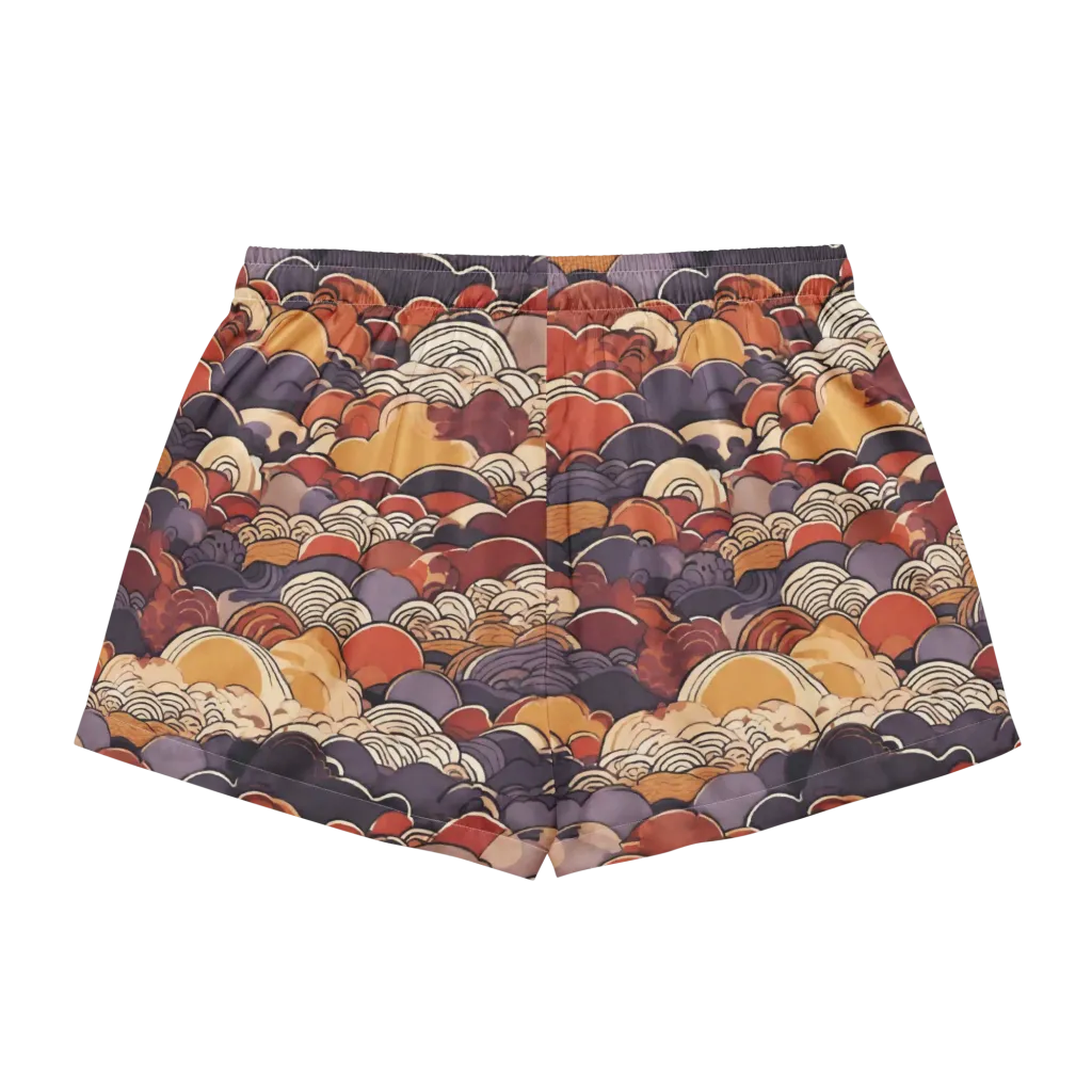 Autumn Wavecrest on Women's Pajama Shorts — Back