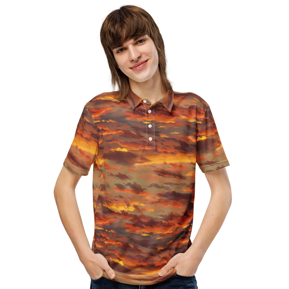 Saffron Tempest on Men's Slim Fit Polo Shirt — Front