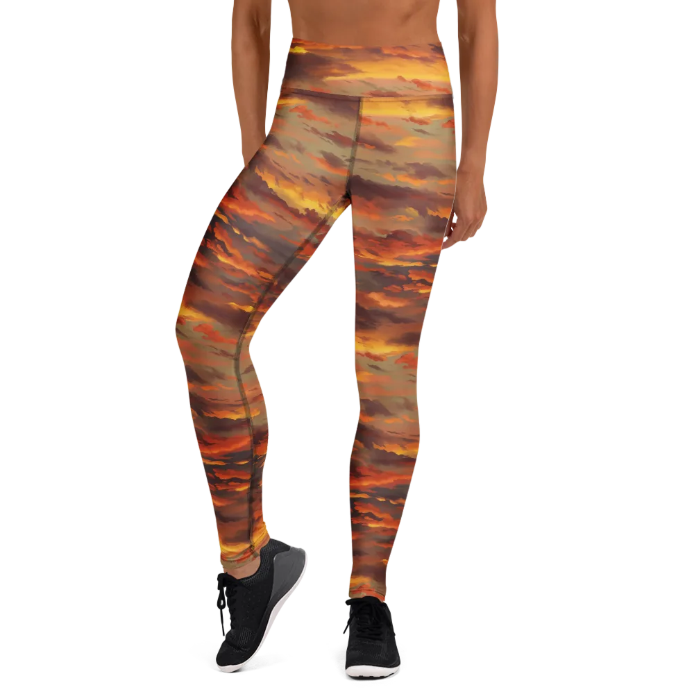 Saffron Tempest on Yoga Leggings — Front