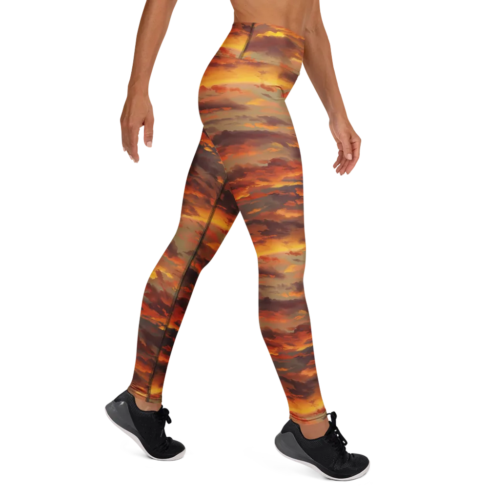 Saffron Tempest on Yoga Leggings — Right