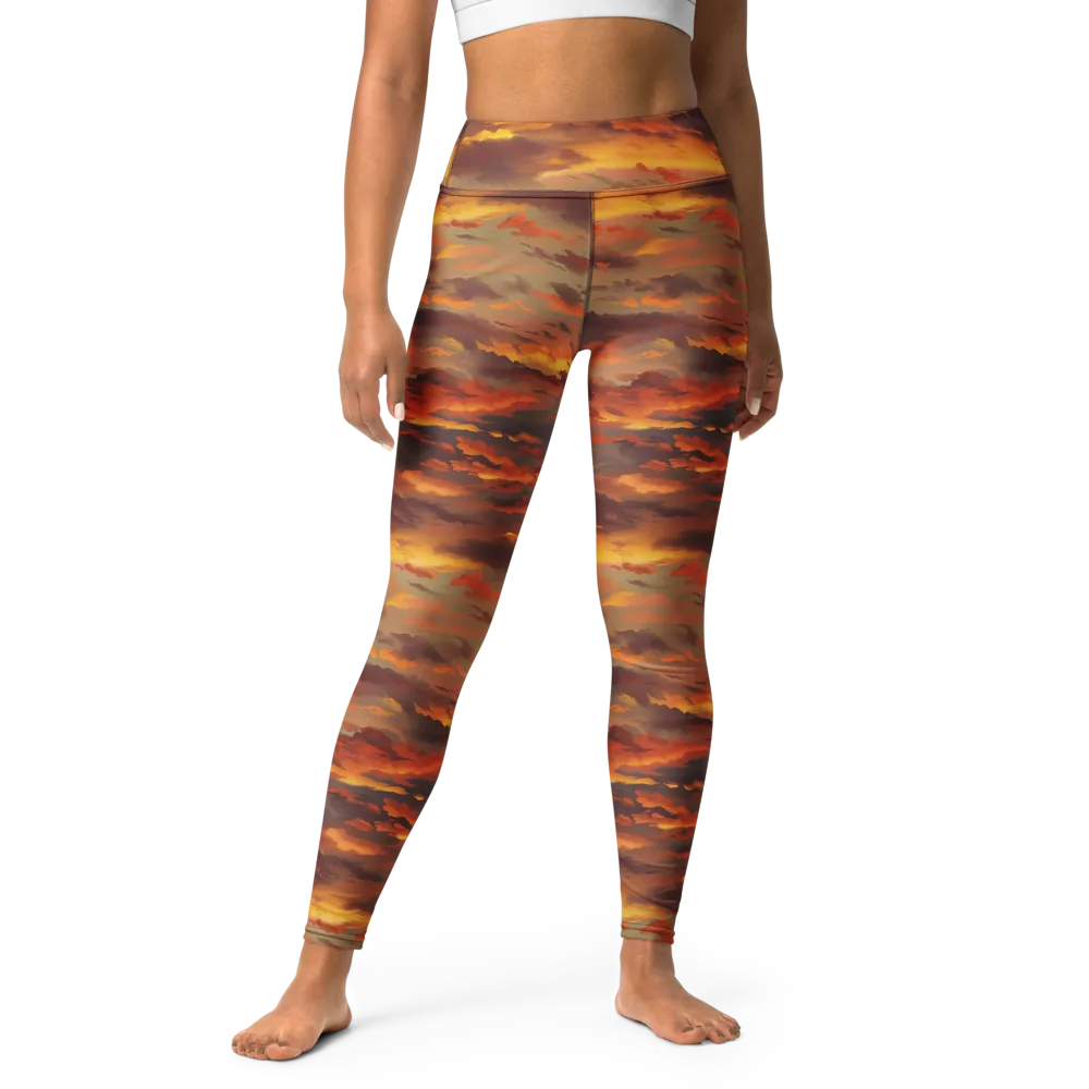 Saffron Tempest on Yoga Leggings — Front