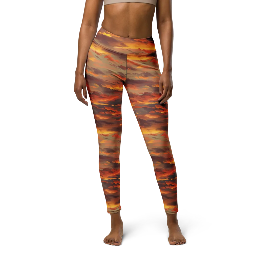 Saffron Tempest on Yoga Leggings — Front