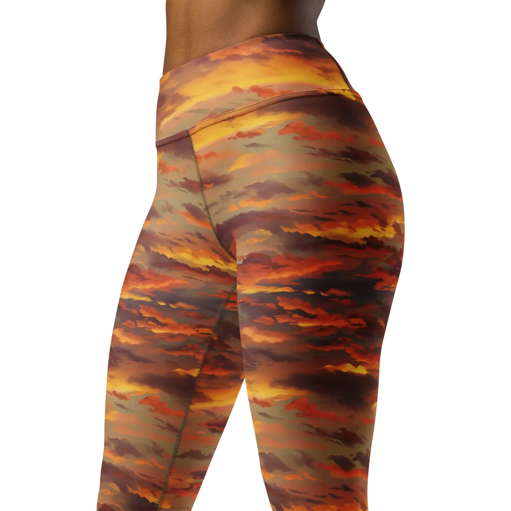 Saffron Tempest on Yoga Leggings — Left Front