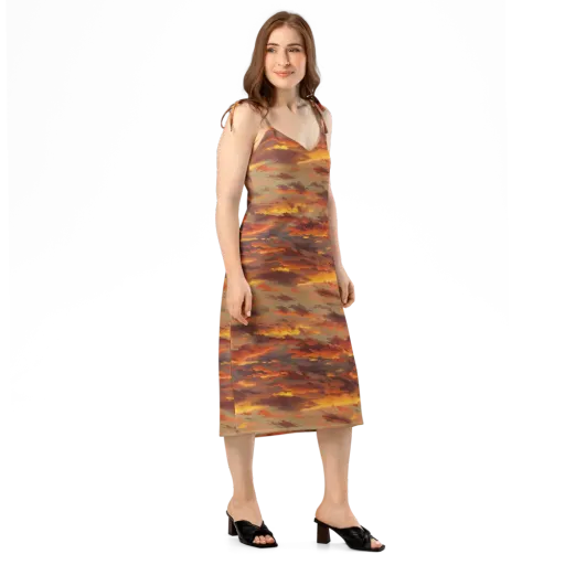 Saffron Tempest on a Slip Dress