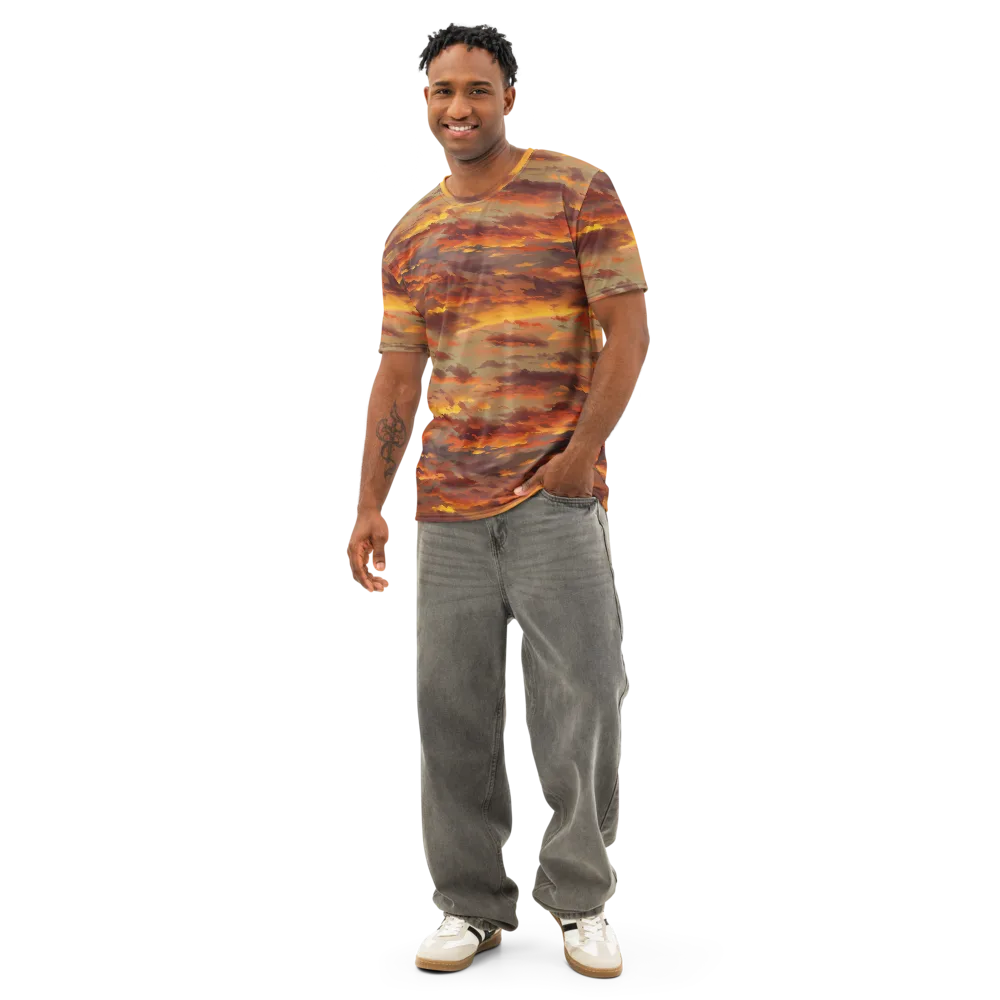 Saffron Tempest on Men's Cotton Crew Neck T-Shirt — Front
