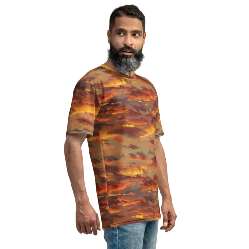 Saffron Tempest on a Men's Crew Neck T-Shirt