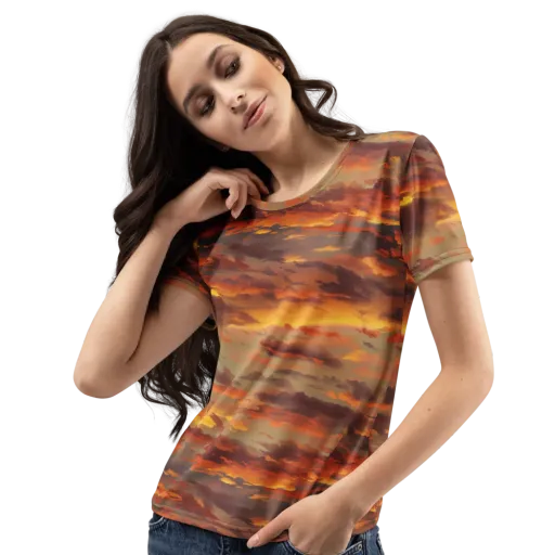 Saffron Tempest on a Women's Crew Neck T-Shirt