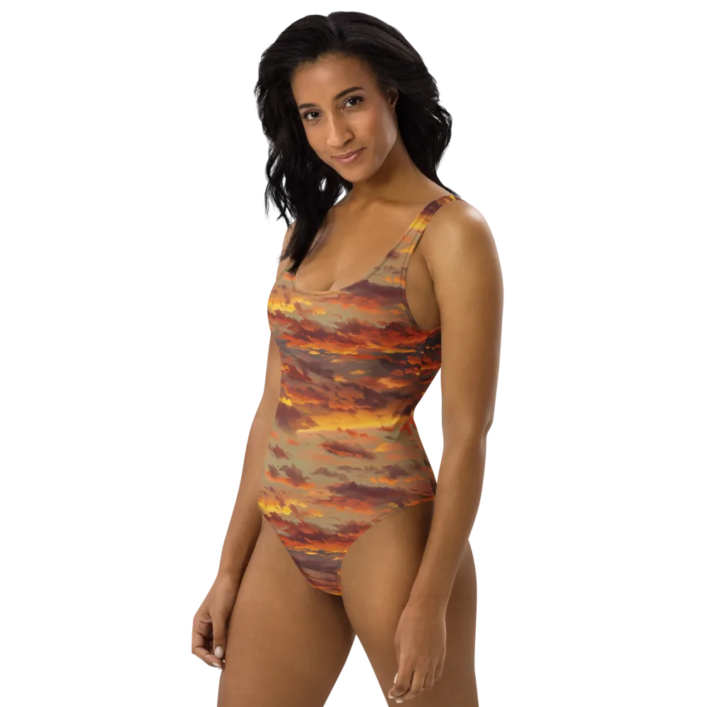 Saffron Tempest on One-Piece Swimsuit — Left