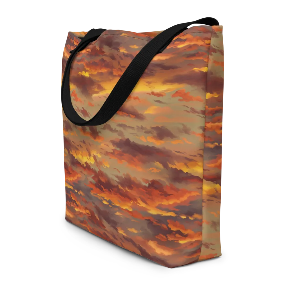 Saffron Tempest on Large Tote Bag W/ Pocket — Front