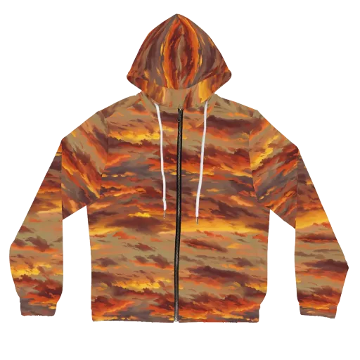 Saffron Tempest on a Women's Full-Zip Hoodie