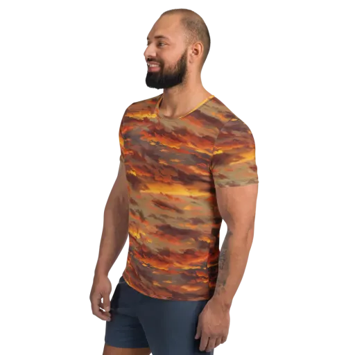 Saffron Tempest on a Men's Athletic T-Shirt