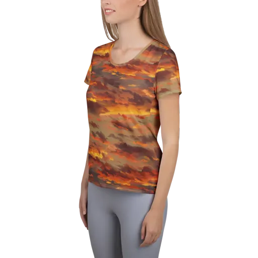Saffron Tempest on a Women's Athletic T-Shirt