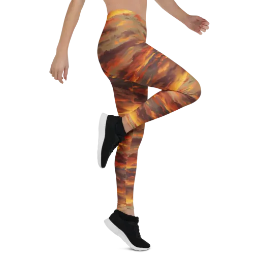 Saffron Tempest on a Leggings