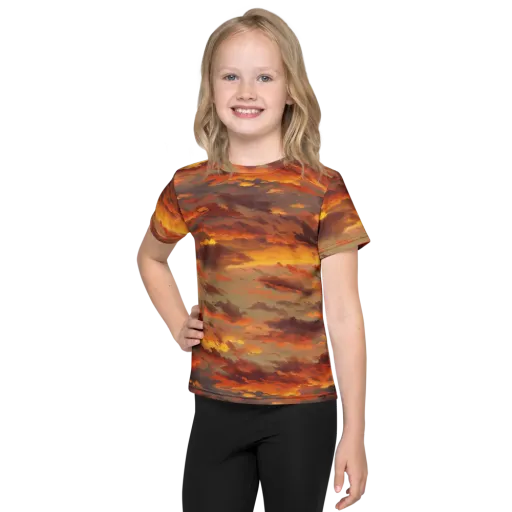 Saffron Tempest on a Kids Crew Neck T-Shirt