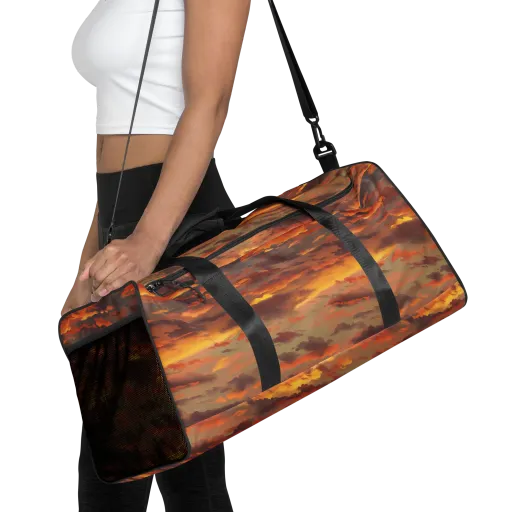 Saffron Tempest on a Duffle Bag