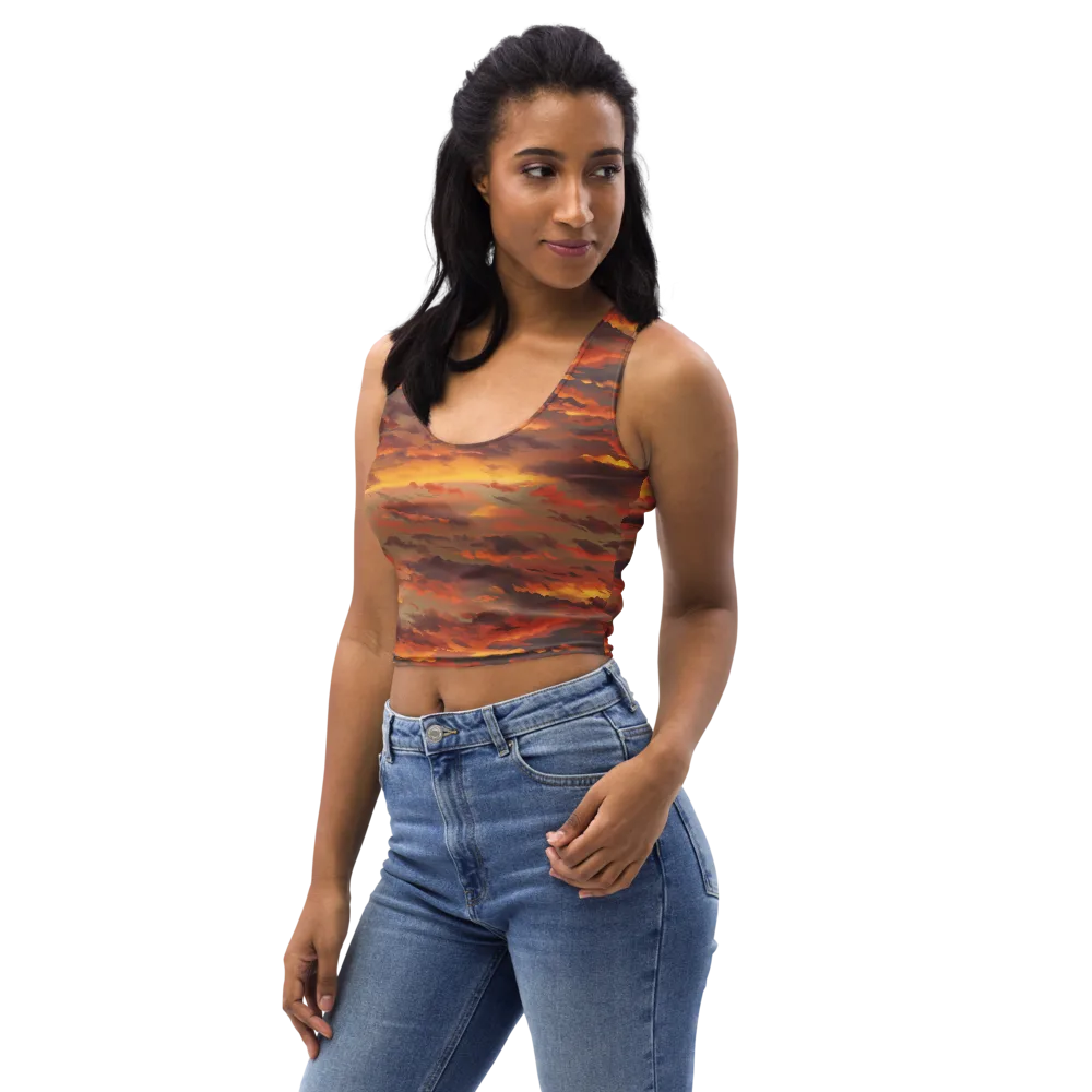 Saffron Tempest on Crop Top — Left Front