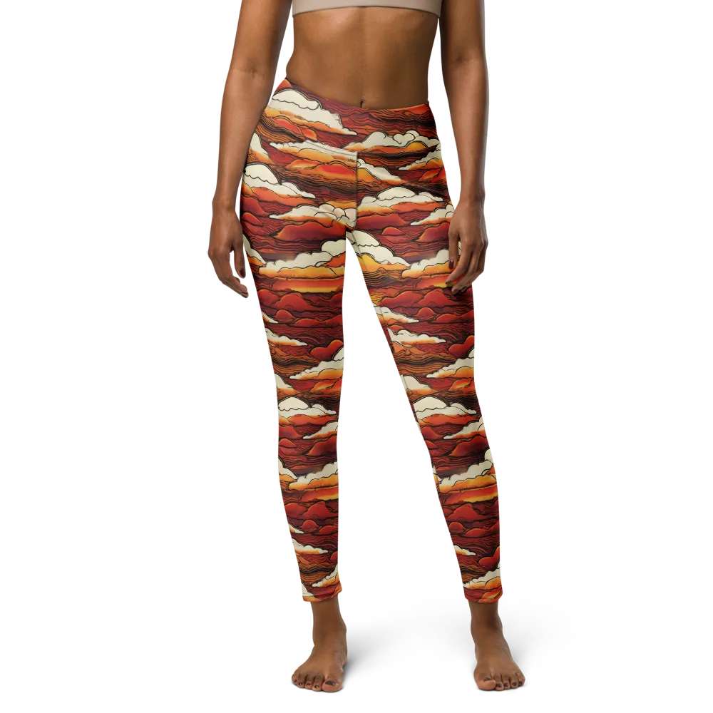 Inferno Skies on Yoga Leggings — Front