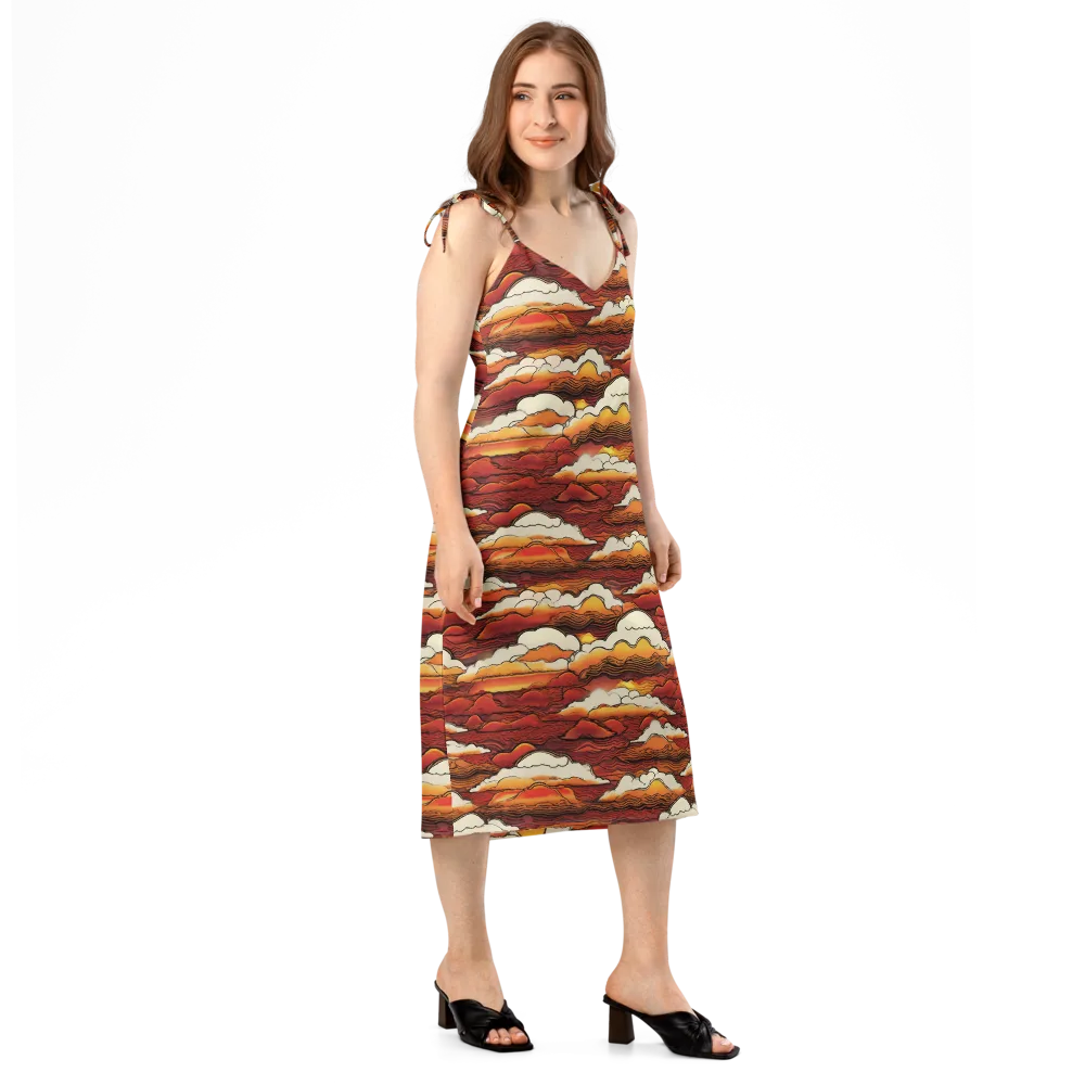 Inferno Skies on Slip Dress — Right Front