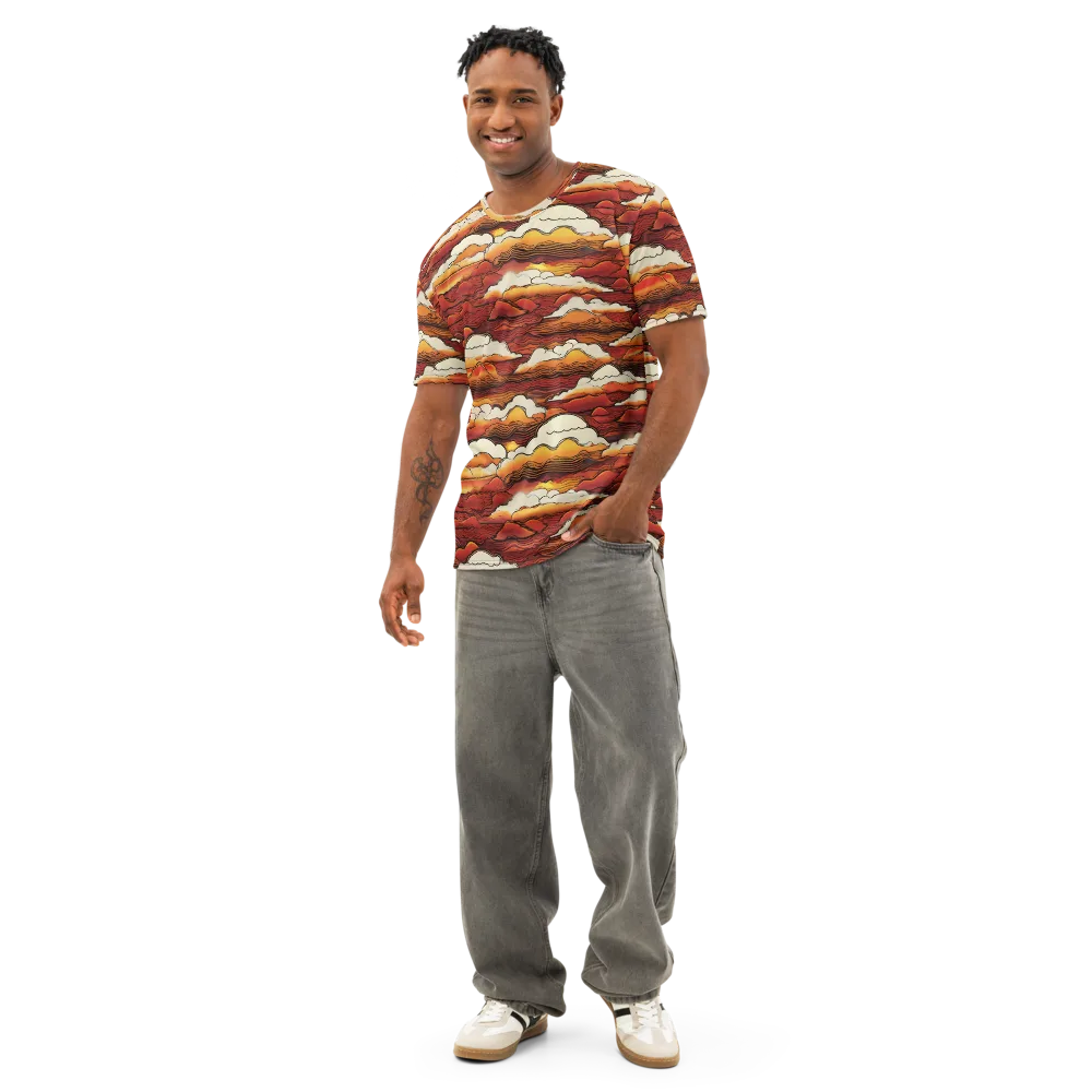 Inferno Skies on Men's Cotton Crew Neck T-Shirt — Front