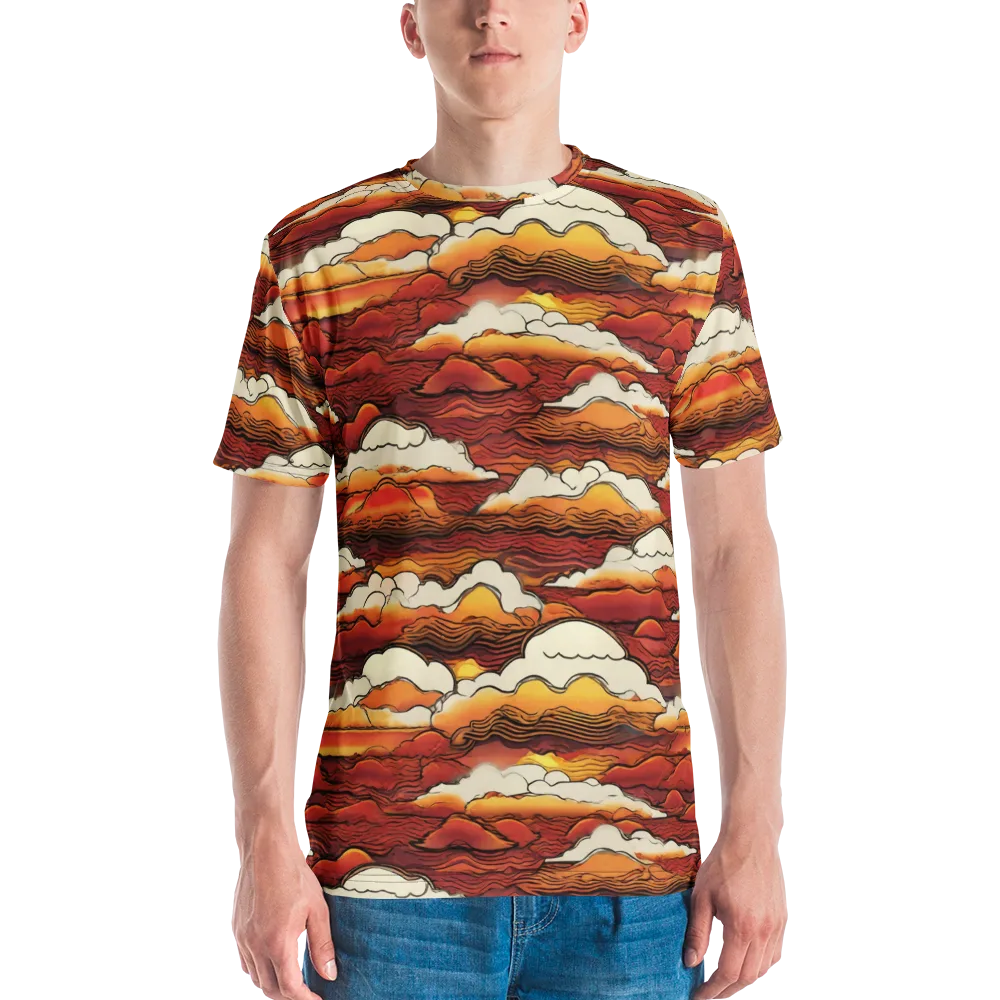 Inferno Skies on Men's Crew Neck T-Shirt — Front