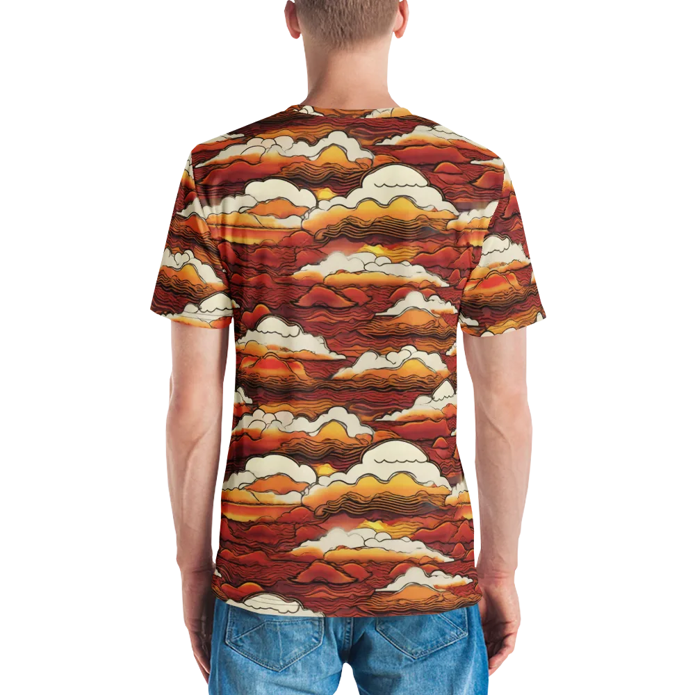 Inferno Skies on Men's Crew Neck T-Shirt — Back