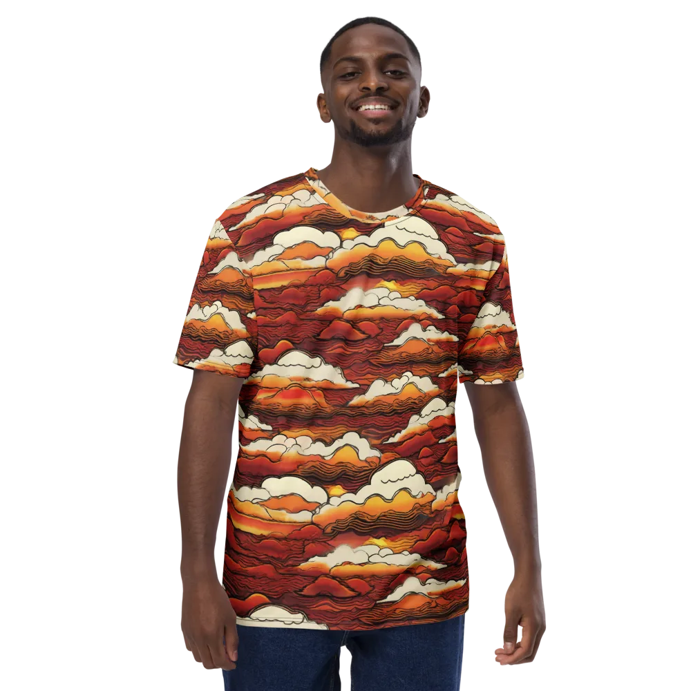 Inferno Skies on Men's Crew Neck T-Shirt — Front