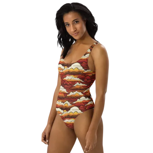 Inferno Skies on a One-Piece Swimsuit