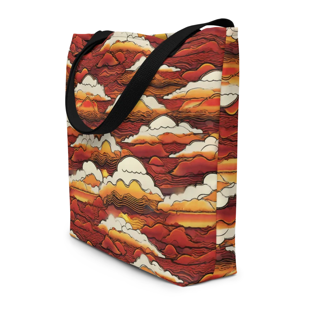 Inferno Skies on Large Tote Bag W/ Pocket — Front