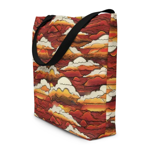 Inferno Skies on a Large Tote Bag W/ Pocket