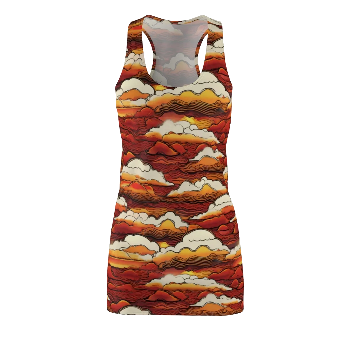 Inferno Skies on Racerback Dress — Front