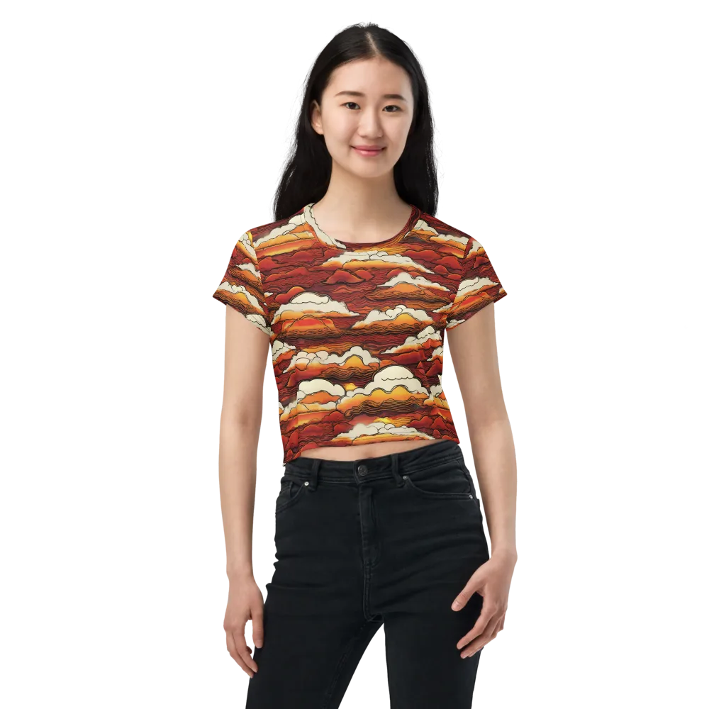 Inferno Skies on Crop Tee — Front
