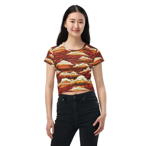Inferno Skies on a Crop Tee