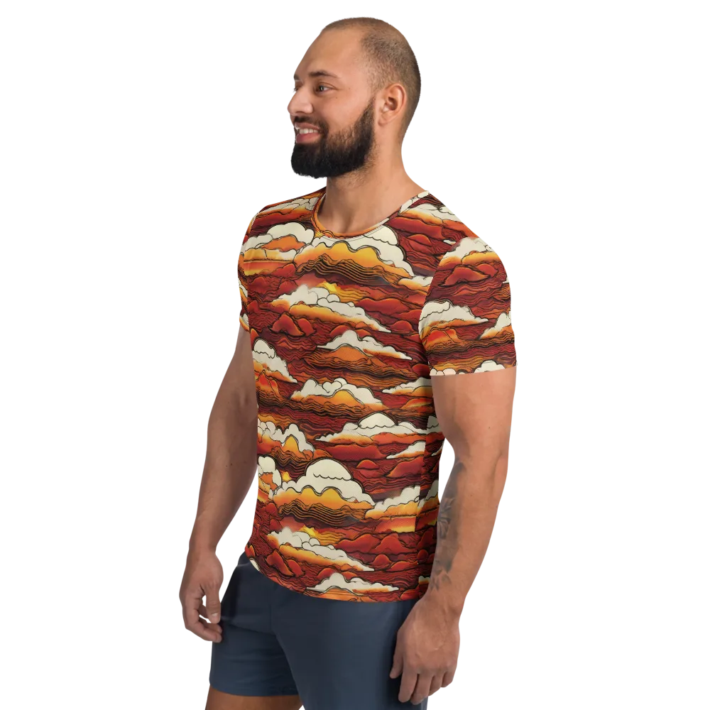 Inferno Skies on Men's Athletic T-Shirt — Left