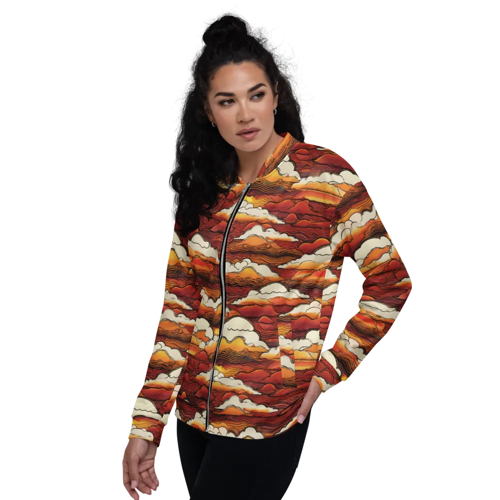 Inferno Skies on Bomber Jacket — Left