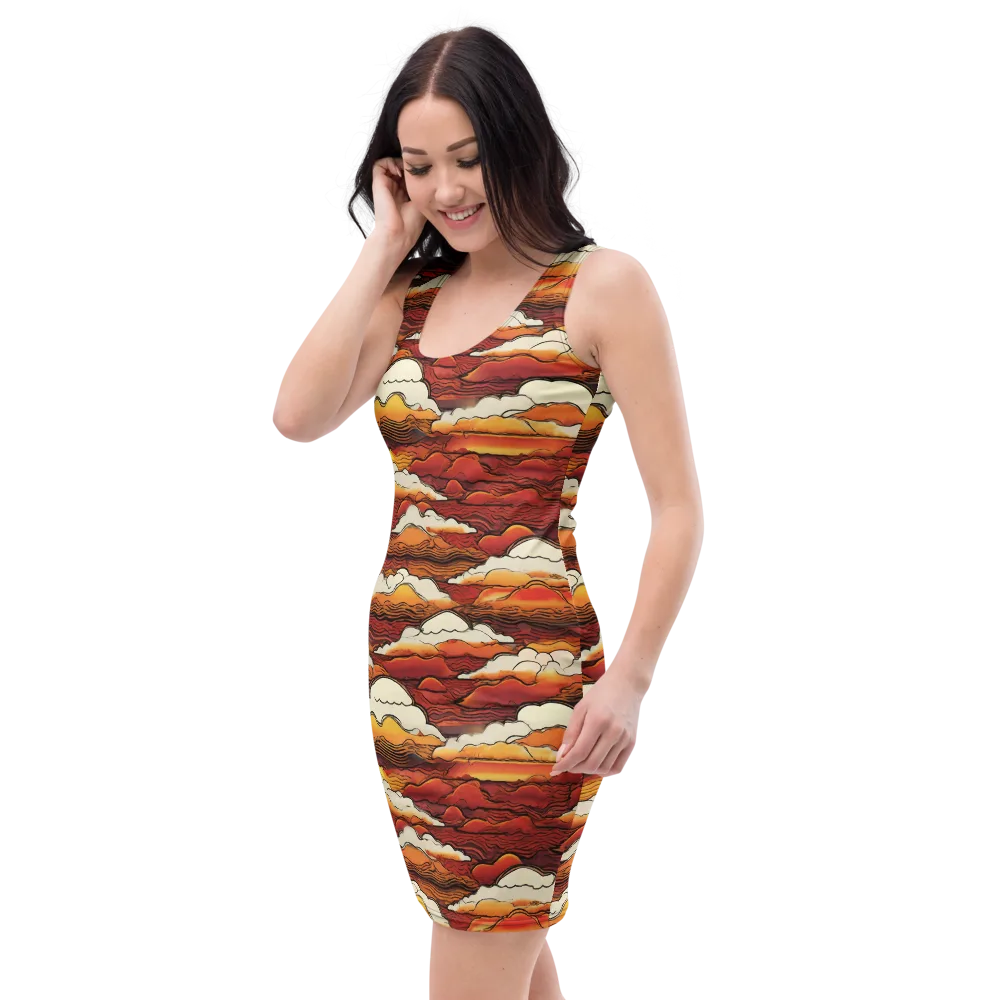 Inferno Skies on Bodycon Dress — Left Front