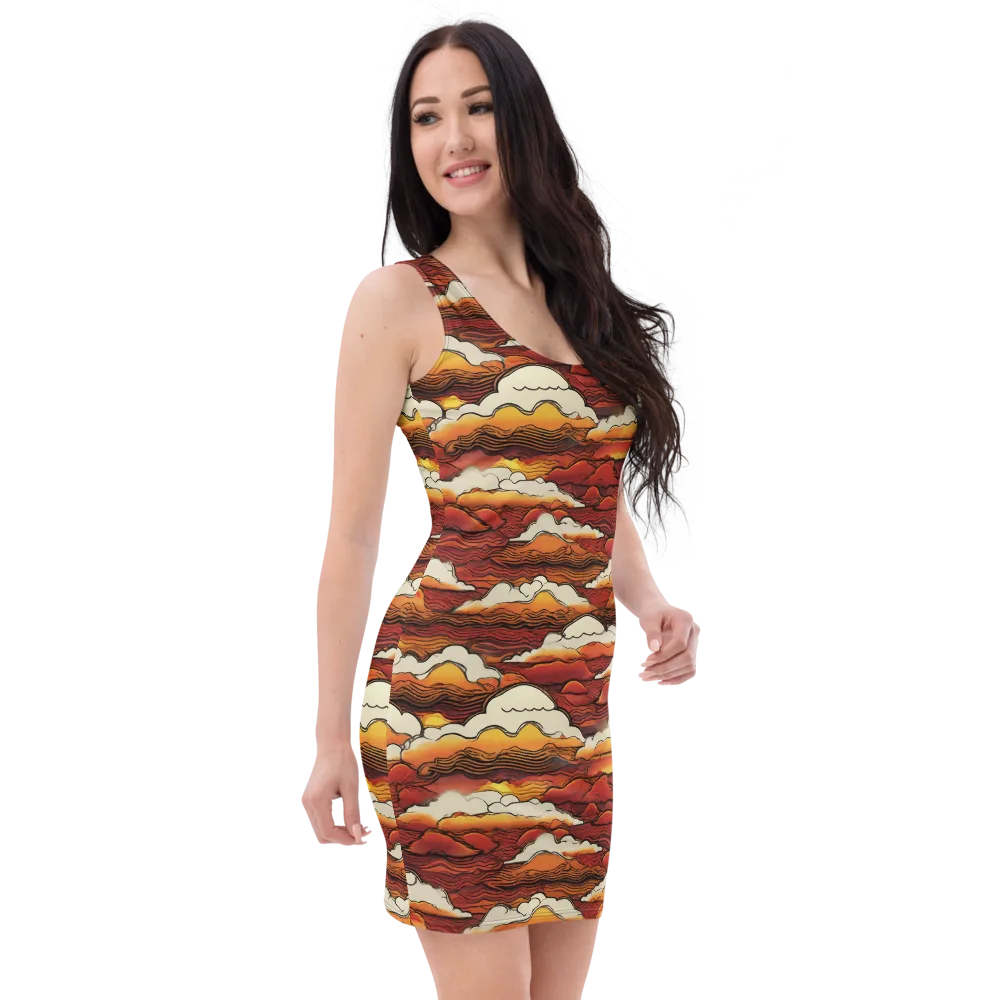 Inferno Skies on Bodycon Dress — Right Front