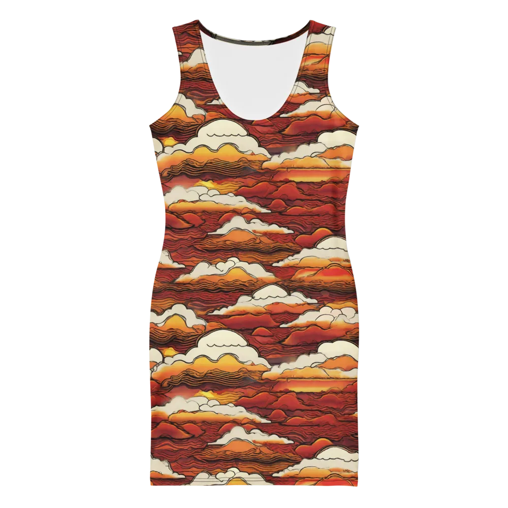 Inferno Skies on Bodycon Dress — Front
