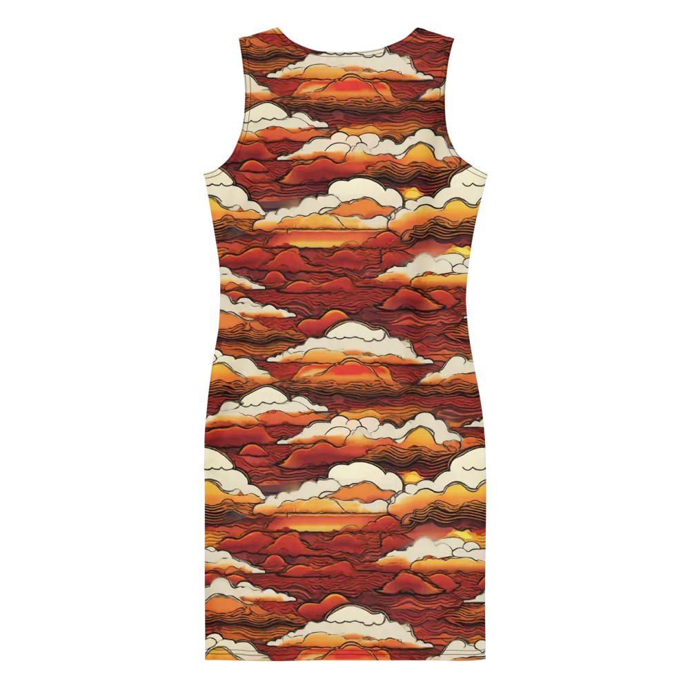 Inferno Skies on Bodycon Dress — Back