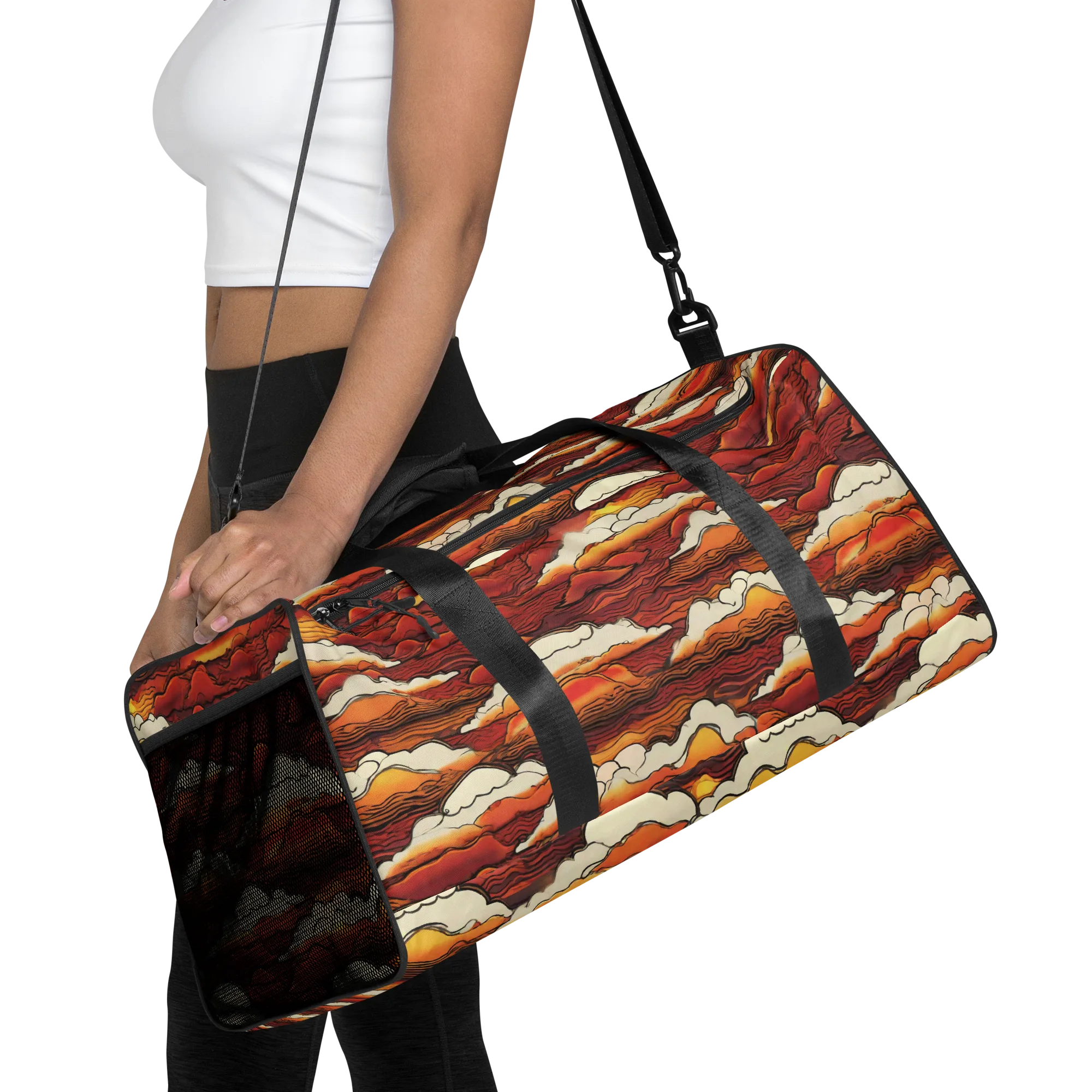 Inferno Skies on Duffle Bag — Front