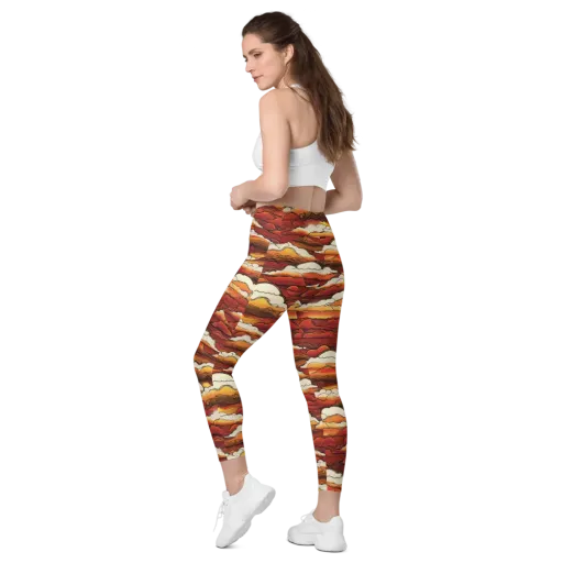 Inferno Skies on a Leggings with Pockets