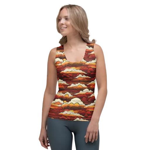 Inferno Skies on a Women's Tank Top