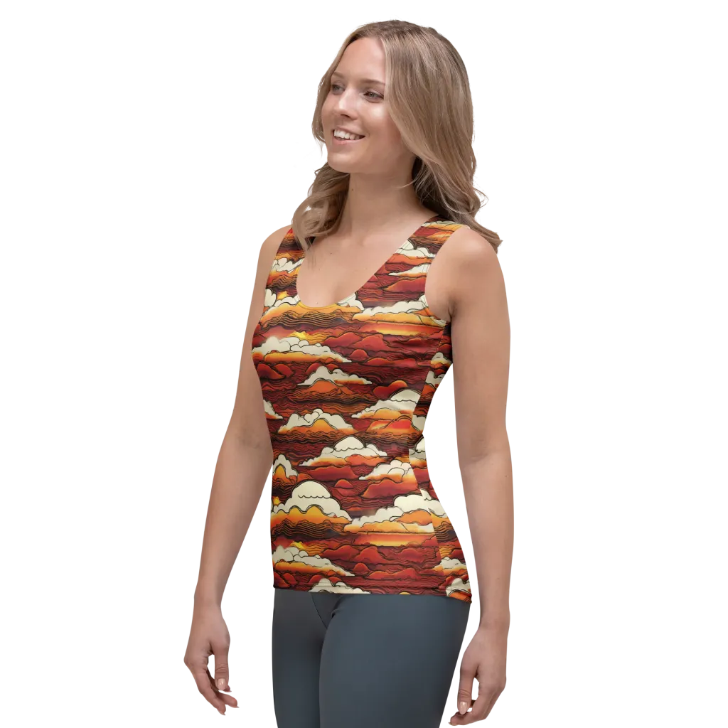 Inferno Skies on Women's Tank Top — Left Front