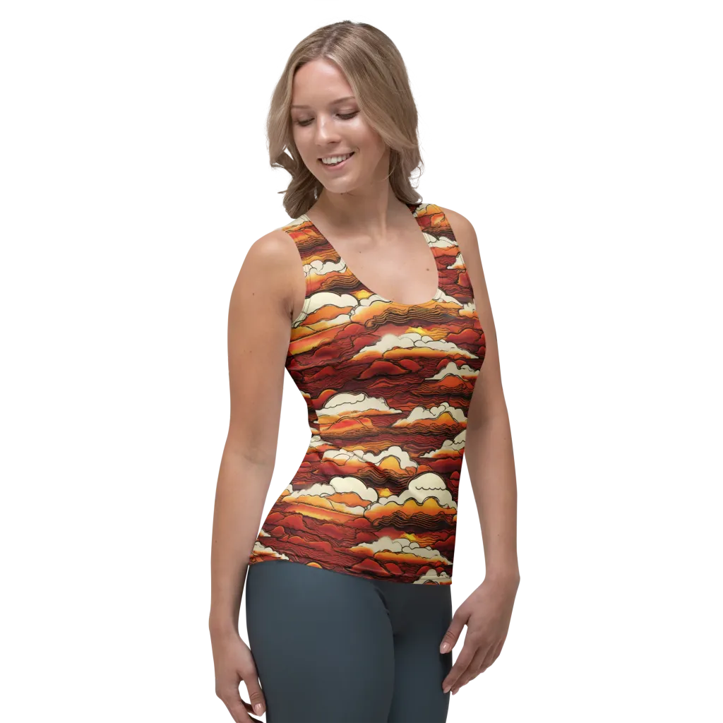 Inferno Skies on Women's Tank Top — Right Front